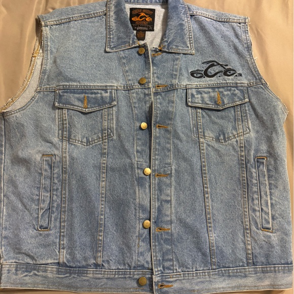 Orange County Choppers Denim Vest Cutoff — XL (Oversized) Vintage